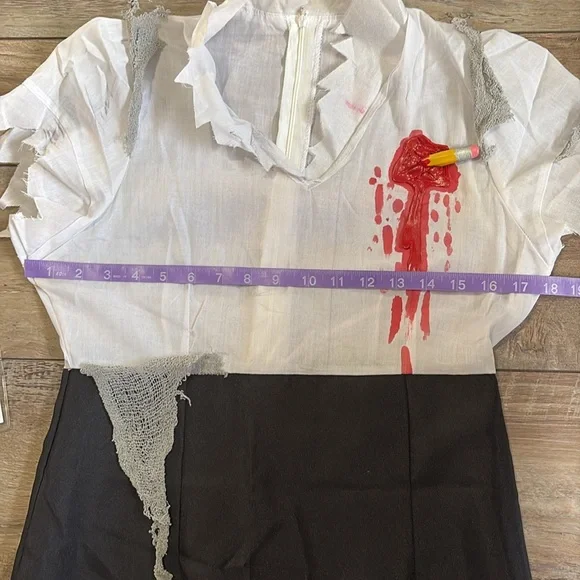 Women’s Halloween Office Zombie Costume Small - Picture 4 of 12